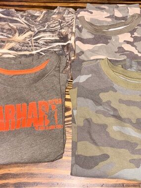 Carhartt Boys' Green Camo Long & Short-Sleeve Tee - Pack